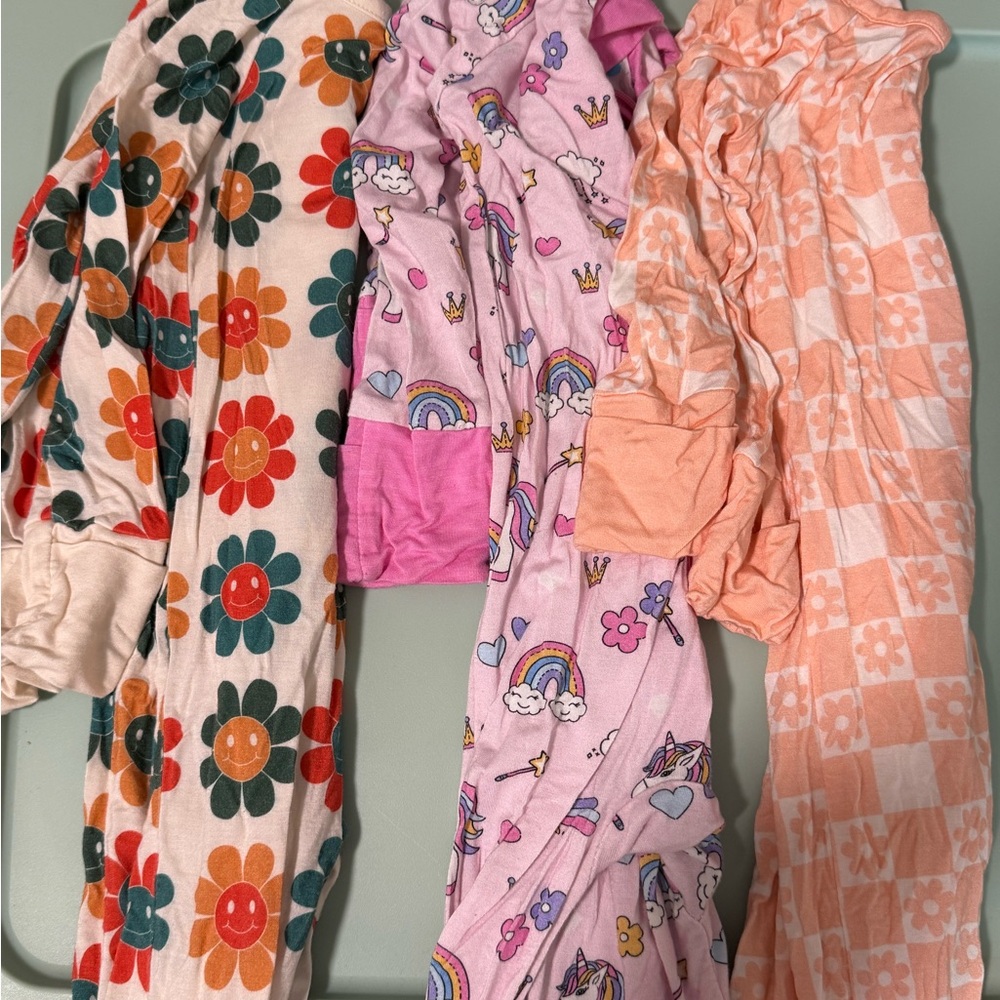 Adorable Floral and Unicorn Kids Pajama Set